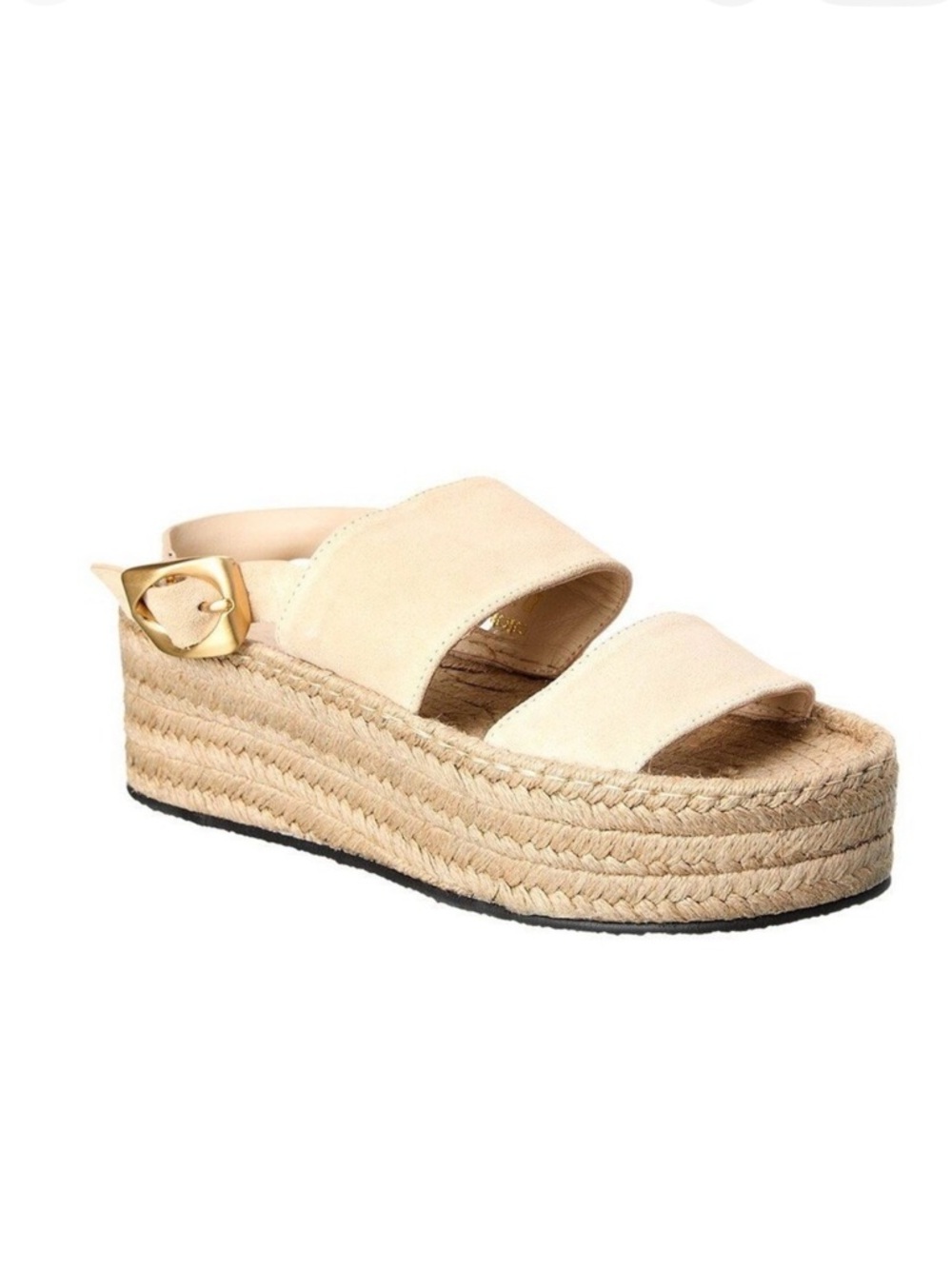 Rag & Bone Tan Odyssey Suede Espadrille Wedge Sandal Size 38 = Size 8 US